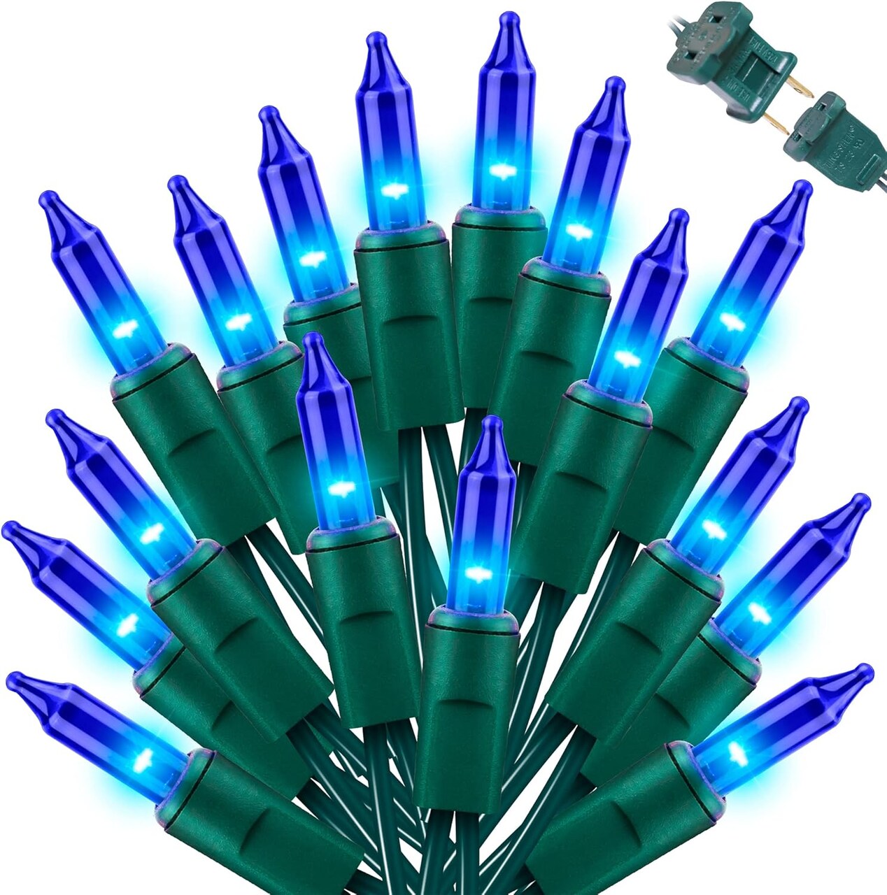 Christmas String Light,100 Count Incandescent Mini String Light in 21.6ft,Indoor/Outdoor 120V UL Certified Mini Light for Christmas